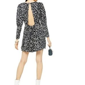 Topshop Black & White Open Back Mini Dress – US 6
Dress